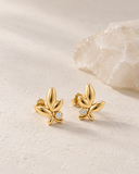 Lab Grown Diamond Leaf Stud Earrings — Carat Hills