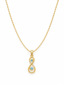 Blue Topaz Infinity Pave Pendant — Carat Hills