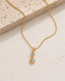 Blue Topaz Infinity Pave Pendant — Carat Hills