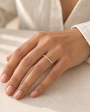Lab Grown Diamond Pave Bar Ring — Carat Hills