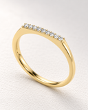 Lab Grown Diamond Pave Bar Ring — Carat Hills