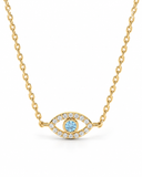 Blue Topaz Evil Eye Pendant — Carat Hills