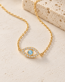 Blue Topaz Evil Eye Pendant — Carat Hills