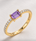 Amethyst Baguette Eternity Ring — Carat Hills