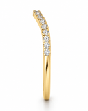 Lab Grown Diamond Curve Pave Ring — Carat Hills