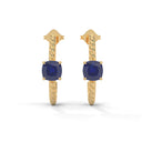 Strength rope hoop earrings sapphire