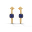 Strength rope hoop earrings sapphire