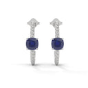 Strength rope hoop earrings sapphire