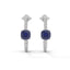 Strength rope hoop earrings sapphire