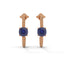 Strength rope hoop earrings sapphire