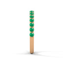 Calm half eternity band emerald
