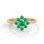 Serenity flower ring emerald