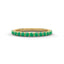 Calm half eternity band emerald