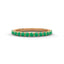 Calm half eternity band emerald