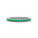 Calm half eternity band emerald