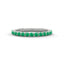 Calm half eternity band emerald