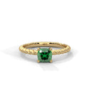 Strength rope ring emerald