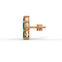 Confident marquise stud earrings emerald