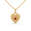 Amore fluted heart necklace ruby