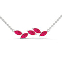 Confident marquise necklace ruby