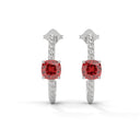 Strength rope hoop earrings ruby