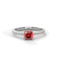 Strength rope ring ruby