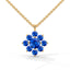 Serenity flower necklace sapphire