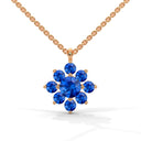 Serenity flower necklace sapphire
