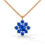 Serenity flower necklace sapphire