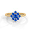 Serenity flower ring sapphire