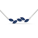 Confident marquise necklace sapphire