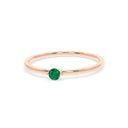 Empower solitaire ring emerald