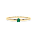 Empower solitaire ring emerald