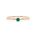 Empower solitaire ring emerald