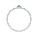Empower solitaire ring emerald