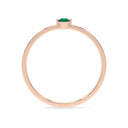 Empower solitaire ring emerald