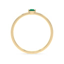 Empower solitaire ring emerald