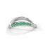 Unity wave ring emerald