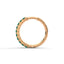 Calm half eternity hoops emerald