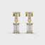 Bold baguette cut diamond centre stone drop earrings