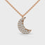 Evolve moon necklace diamond