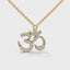 Spiritual om necklace diamond