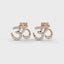 Spiritual om stud earrings diamond