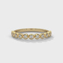 Bezel half diamond ring band