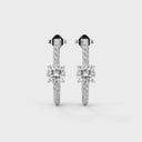 Strength rope hoop earrings diamond