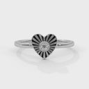 Amore fluted heart ring diamond