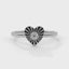 Amore fluted heart ring diamond