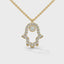 Power hamsa necklace diamond