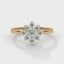 Serenity flower ring diamond