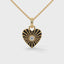 Amore fluted heart necklace diamond